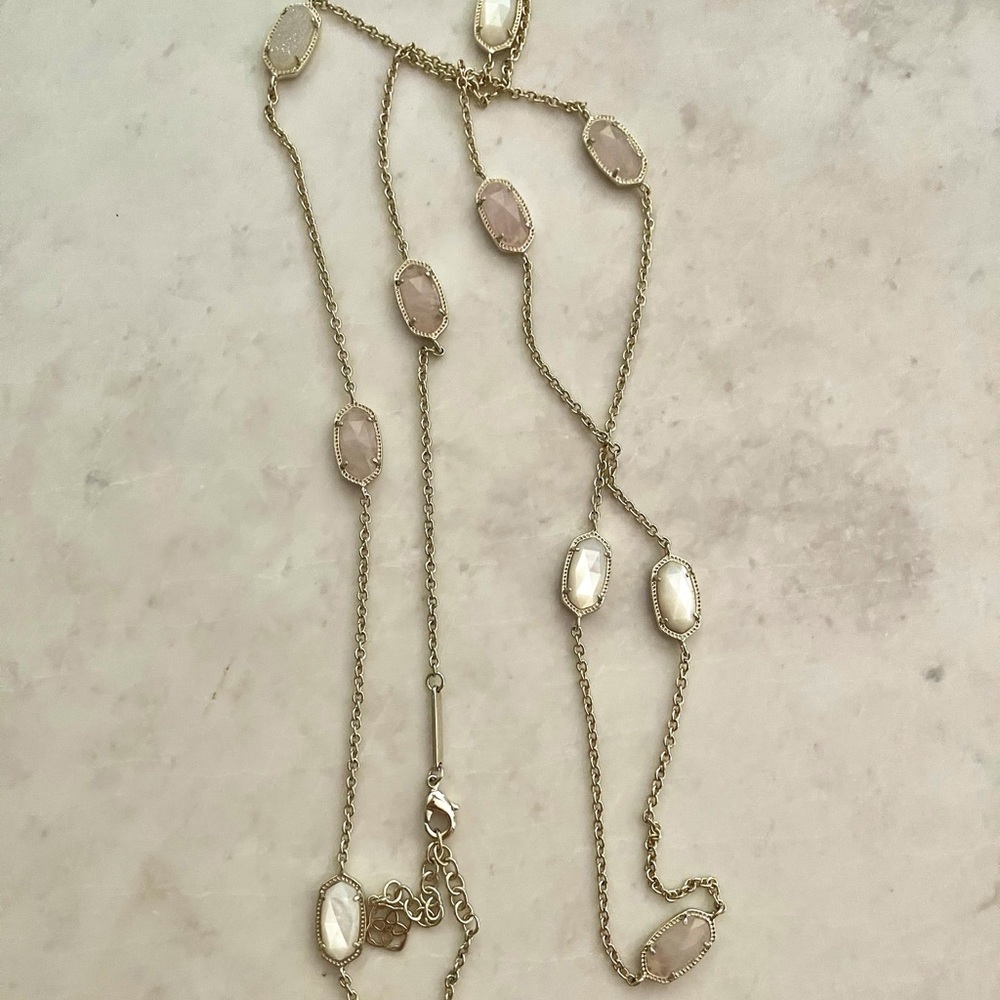 Kendra Scott Kellie yellow gold station necklace